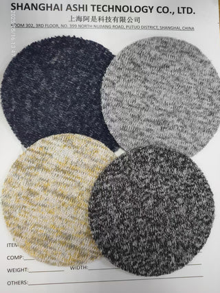 polyester heather knit fabric sample